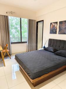 Bedroom Image of 3020 Sq.ft 4 BHK Apartment / Flat for rent in Adani Paarijat, Shantigram Ahmedabad for Rs. 60000