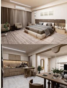 Bedroom Image of 1750 Sq.ft 3 BHK Apartment / Flat for sale in Ratnabhumi Turquoise Glamouere, Godhavi Ahmedabad for Rs. 11300000