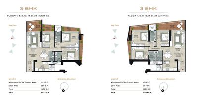 Image of 2288 Sq.ft 3 BHK Apartment / Flat for sale in Patia, Bhubaneswar for Rs. 19500021