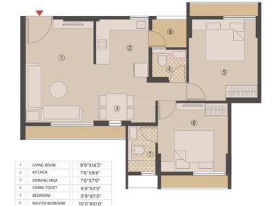 Image of 1496 Sq.ft 3 BHK Apartment / Flat for sale in Pacifica Amara, Sanathal, Ahmedabad for Rs. 6500005