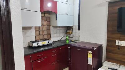 Kitchen Image of 600 Sq.ft 1 BHK Builder Floor for rent in Indirapuram Ghaziabad for Rs. 19000
