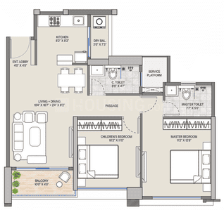 Image of 1633 Sq.ft 3 BHK Apartment / Flat for sale in Punawale, Pune for Rs. 13000000