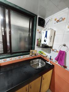 Kitchen Image of 550 Sq.ft 1 BHK Apartment / Flat for rent in Kopar Khairane Navi Mumbai for Rs. 28000