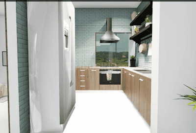 Kitchen Image of 982 Sq.ft 2 BHK Apartment / Flat for sale in Paranjape Trident Towers, Hinjawadi Pune for Rs. 9500000