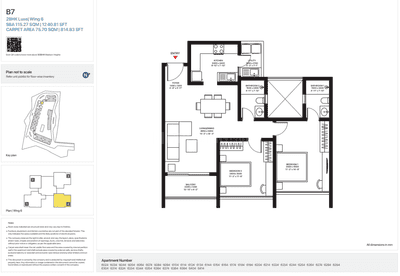 Floor Plan Image of 1239 Sq.ft 2 BHK Apartment / Flat for sale in Sobha Madison Heights Townpark Phase 1 W5 To 7, Attibele Bengaluru for Rs. 19800000