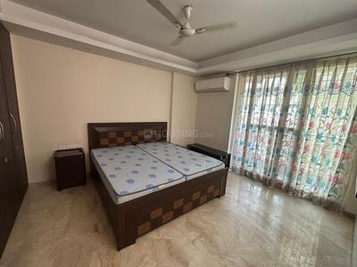 Bedroom Image of 1800 Sq.ft 3 BHK Builder Floor for rent in Jangpura New Delhi for Rs. 150000