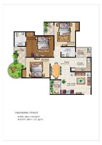 Image of 1439 Sq.ft 3 BHK Apartment / Flat for sale in Ajnara Grand Heritage, Sector 74, Noida for Rs. 18000000