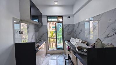 Kitchen Image of 660 Sq.ft 1 BHK Apartment / Flat for rent in Kaul Heritage City, Vasai West Vasai for Rs. 16000