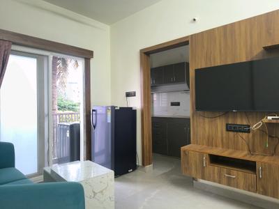 Living Room Image of 600 Sq.ft 1 BHK Apartment / Flat for rent in Whitefield Bengaluru for Rs. 27300