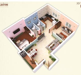 Floor Plan Image of 945 Sq.ft 2 BHK Apartment / Flat for sale in Thiruneermalai Chennai for Rs. 5906250