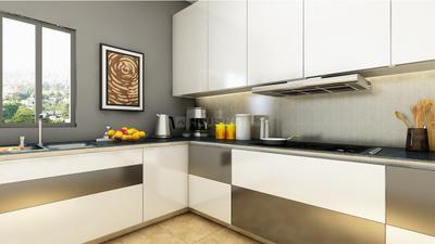 Kitchen Image of 1027 Sq.ft 3 BHK Apartment / Flat for sale in Eden The Forest, Paikpara Kolkata for Rs. 14000000