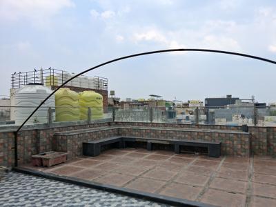 Terrace Image of 750 Sq.ft 1 BHK Builder Floor for rent in Rajouri Garden New Delhi for Rs. 25000