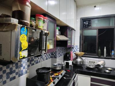 Kitchen Image of 480 Sq.ft 1 BHK Apartment / Flat for rent in Vihang Valley, Kasarvadavali Thane for Rs. 16803