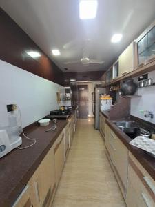 Kitchen Image of 1500 Sq.ft 3 BHK Apartment / Flat for rent in S Raheja Panorama, Santacruz West Mumbai for Rs. 160000