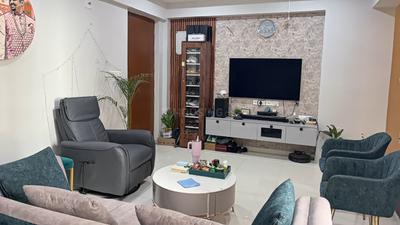 Living Room Image of 1399 Sq.ft 2 BHK Apartment / Flat for rent in Pacifica Hillcrest, Financial District Hyderabad for Rs. 45000