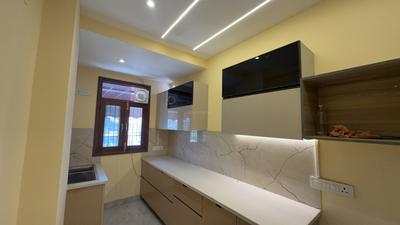 Kitchen Image of 1350 Sq.ft 3 BHK Builder Floor for sale in Bhatti Kalan New Delhi for Rs. 7000000