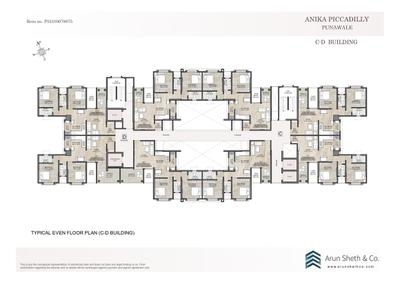 Image of 1244 Sq.ft 2 BHK Apartment / Flat for sale in Anika Piccadilly, Punawale, Pune for Rs. 8500000