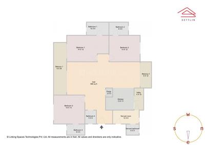 Image of 3016 Sq.ft 3 BHK Apartment / Flat for sale in Godrej Woodscapes by Godrej Properties Ltd. , Goravigere, Bengaluru for Rs. 39200000