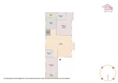 Image of 1350 Sq.ft 2 BHK Apartment / Flat for sale in Banashankari, Bengaluru for Rs. 15800000