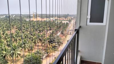 Balcony Image of 1460 Sq.ft 3 BHK Apartment / Flat for rent in UKN Belvedere By UKN Airport District Phase 1, Navarathna Agrahara Bengaluru for Rs. 60000