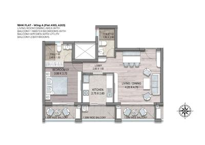 Image of 1300 Sq.ft 2 BHK Apartment / Flat for sale in Delvin JD Pearl, Colvale, Goa for Rs. 12000000