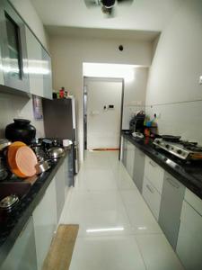 Kitchen Image of 780 Sq.ft 2 BHK Apartment / Flat for rent in Rustomjee Azziano, Thane West Thane for Rs. 55000