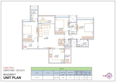 Image of 1525 Sq.ft 3 BHK Apartment / Flat for sale in WYCE Exclucity, Bavdhan, Pune for Rs. 15600000