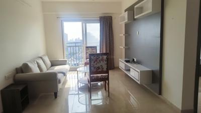 Living Room Image of 812 Sq.ft 2 BHK Apartment / Flat for rent in Shapoorji Pallonji BKC 28, Bandra East Mumbai for Rs. 125000