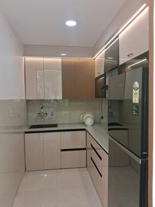 Kitchen Image of 750 Sq.ft 3 BHK Builder Floor for rent in Hastsal New Delhi for Rs. 30000