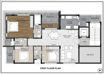 Image of 1917 Sq.ft 3 BHK Apartment / Flat for sale in Thiruvanmiyur, Chennai for Rs. 30036500