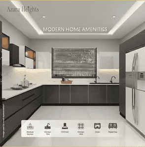 Kitchen Image of 850 Sq.ft 2 BHK Apartment / Flat for sale in S B Azura Height, Jogeshwari West Mumbai for Rs. 19200000