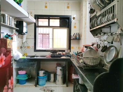 Kitchen Image of 600 Sq.ft 1 BHK Apartment / Flat for sale in Kalwa Thane for Rs. 4500000