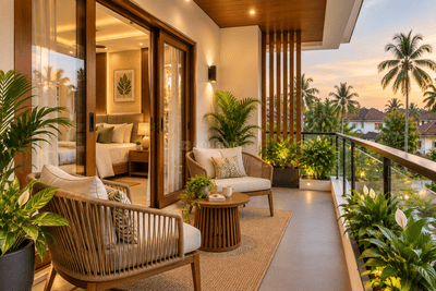 Balcony Image of 2000 Sq.ft 3 BHK Independent House for sale in Kuttanellur Thrissur for Rs. 11800000