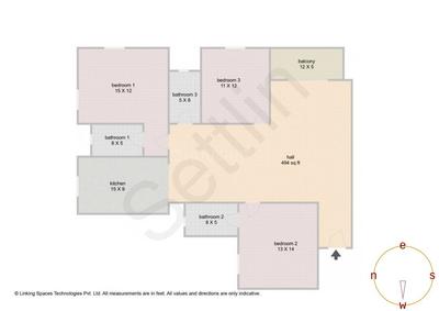 Image of 1778 Sq.ft 3 BHK Apartment / Flat for sale in Sattva Exotic by Sattva Group, Yelahanka, Bengaluru for Rs. 25600000
