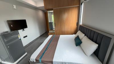 Bedroom Image of 580 Sq.ft 1 RK Builder Floor for rent in Unitech Residency Greens, Sector 46 Gurgaon for Rs. 24000