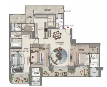 Image of 2939 Sq.ft 3 BHK Apartment / Flat for sale in Whiteland Westin Residence, Sector 103, Gurgaon for Rs. 71000000