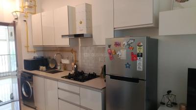 Kitchen Image of 600 Sq.ft 1 RK Apartment / Flat for rent in L And T Raintree Boulevard, Sahakara Nagar Bengaluru for Rs. 44000