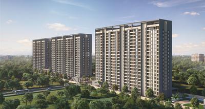 Image of 1120 Sq.ft 2 BHK Apartment / Flat for sale in Sahyadri Plumeria, Moshi, Pune for Rs. 6700000