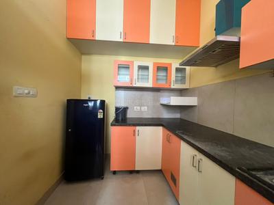 Kitchen Image of 550 Sq.ft 1 BHK Apartment / Flat for rent in Prestige Bella Vista, Iyyappanthangal Chennai for Rs. 33500