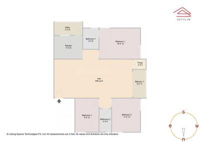 Image of 1675 Sq.ft 3 BHK Apartment / Flat for sale in Sree Harsha Aspire by Sree Harsha Developer, Indira Nagar, Bengaluru for Rs. 42200000