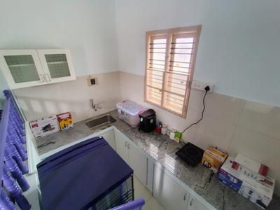 Kitchen Image of 450 Sq.ft 1 BHK Independent House for rent in Sanjaynagar Bengaluru for Rs. 45000