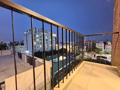 Balcony Image of 700 Sq.ft 1 BHK Apartment / Flat for rent in Domlur Layout Bengaluru for Rs. 43000
