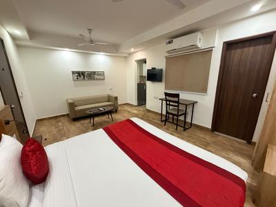 Bedroom Image of 680 Sq.ft 1 RK Builder Floor for rent in Tulip Monsella, Sector 53 Gurgaon for Rs. 23000