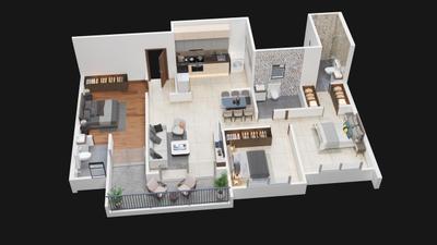 Image of 1046 Sq.ft 2 BHK Apartment / Flat for sale in Mahagaja Anant, Chikhali, Pune for Rs. 7000000