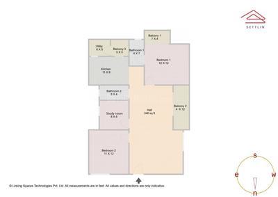 Image of 1280 Sq.ft 2.5 BHK Apartment / Flat for sale in Sycon Horamavu by Sycon Constructions, Horamavu, Bengaluru for Rs. 7350000