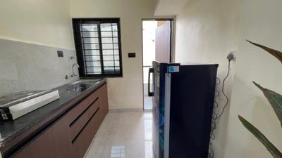 Kitchen Image of 800 Sq.ft 1 BHK Apartment / Flat for rent in Indra Puri Colony Indore for Rs. 19000