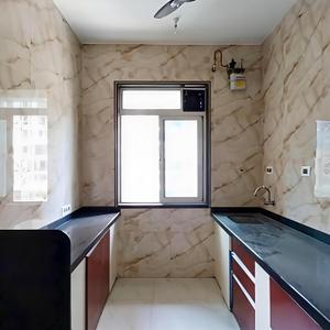Kitchen Image of 650 Sq.ft 1 BHK Apartment / Flat for sale in Larkins Pride Palms, Thane West Thane for Rs. 7600000