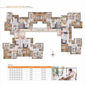 Image of 1453 Sq.ft 3 BHK Apartment / Flat for sale in Omkar Nagar, Nagpur for Rs. 7265000