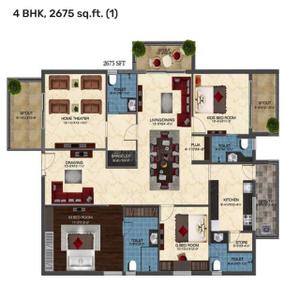 Image of 2675 Sq.ft 4 BHK Apartment / Flat for sale in Ashoka Liviano, Khaja Guda, Hyderabad for Rs. 27500000