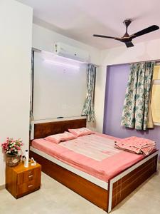 Bedroom Image of 758 Sq.ft 1 BHK Apartment / Flat for rent in Build Art Aarna Fortune, South Bopal Ahmedabad for Rs. 28000
